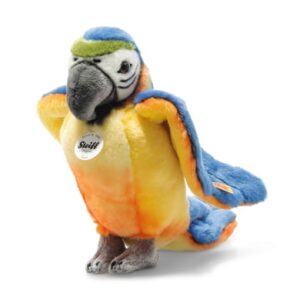 Steiff Papagei stehend Lori blau/gelb