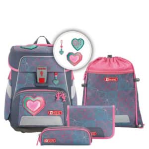 Step by Space - Schulranzen Set 5tlg. Glitter Heart