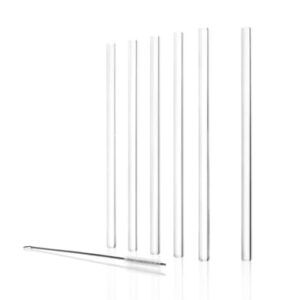 Stölze Lausitz Glastrinkhalme Bar 15 cm 7er Set transparent