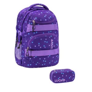 WAVE Rucksack Infinity Set 2-teilig Purple Dots