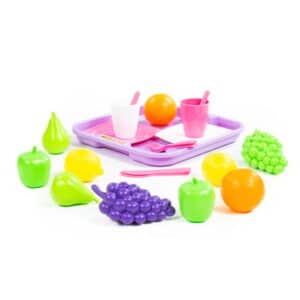 Wader Quality Toys Geschirrset mit Früchten auf Tablett