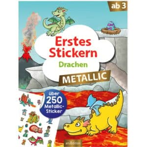 arsEdition Erstes Stickern Metallic - Drachen
