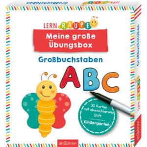 arsEdition Lernraupe – Meine große Übungsbox Großbuchstaben