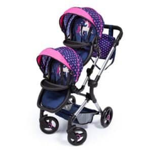 bayer Design Zwillings-Puppenwagen Twin Neo mit Einhorn