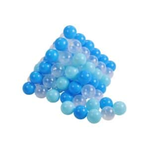 knorr toys® Bälle Set ca. Ø6 cm - 100 balls/soft blue/blue/transparent blau