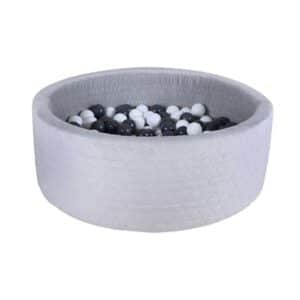knorr toys® Bällebad soft - Cosy geo grey - 300 balls grey/creme grau