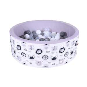 knorr toys® Bällebad soft - Cute Animals - 150 balls grey/white/transparent grau
