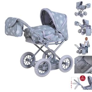 knorr toys® Puppenwagen Ruby - Royal grey grau