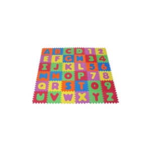 knorr toys® Puzzlematte Alphabet + Zahlen /36-tlg./30cm rot