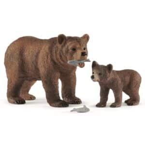 schleich® Grizzlybär-Mutter mit Jungem 42473