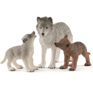 schleich® Wolfsmutter mit Welpen 42472