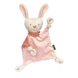 sigikid® Schnuffeltuch Hase rosa/weiß