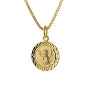 trendor Halskette für Kinder Engel Gold 585 (14 Karat) Vergoldete Kette gold