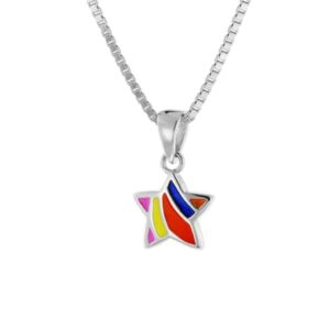 trendor Kinder-Halskette Silber 925 Collier mit Stern-Anhänger silver