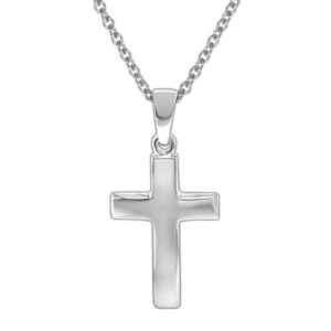 trendor Kinder Halskette mit Kreuz 925 Silber silver