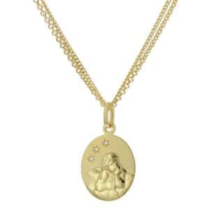 trendor Kinder-Halskette mit Schutzengel-Anhänger Gold 333 (8 Karat) gold
