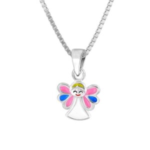 trendor Kinder-Halskette mit Schutzengel Silber 925 Collier silver