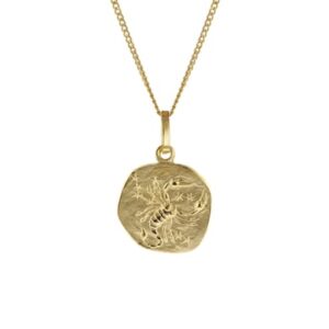 trendor Kinder-Halskette mit Sternzeichen Skorpion 333/8K Gold gold