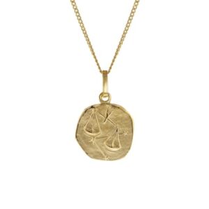 trendor Kinder-Halskette mit Sternzeichen Waage 333/8K Gold gold