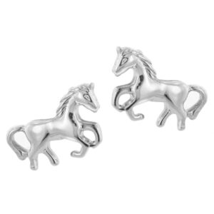 trendor Kinder-Ohrringe Pferd silver