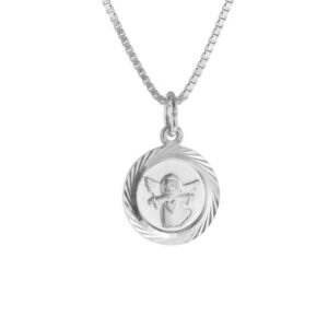 trendor Mädchen-Halskette Schutzengel 925 Silber silver