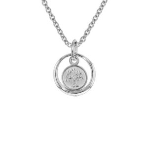 trendor Taufkette 925 Silber Taufring mit Lebensbaum silver