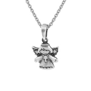 trendor Kinder-Halskette mit Engel 925 Silber silver