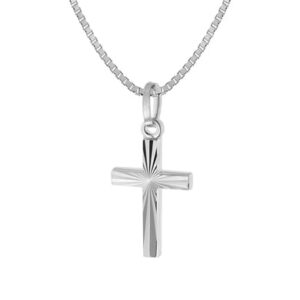 trendor Kreuz und Halskette für Kinder 925 Silber silver