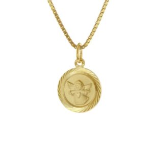 trendor Schutzengel Anhänger Gold 333 mit vergoldeter Silber-Halskette gold