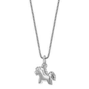 trendor Mädchen-Halskette mit Pony-Anhänger 925 Silber silver