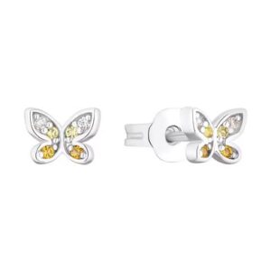 Prinzessin Lillifee Kinder-Ohrringe Schmetterling Ohrstecker Silber silver
