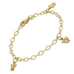trendor Mädchen-Armband mit Engeln Gold auf Silber für Kinder gold