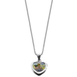 trendor Halskette für Kinder Silber 925 Amor Anhänger multicolor