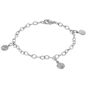 trendor Kinder-Armband mit 3 Einhängern Silber 925 silver
