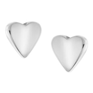 Boccia Titan-Ohrringe für Kinder Herz Ohrstecker silver