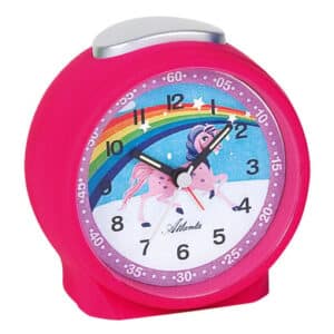 Atlanta Kinderwecker mit Leisegang Einhorn Pink multicolor