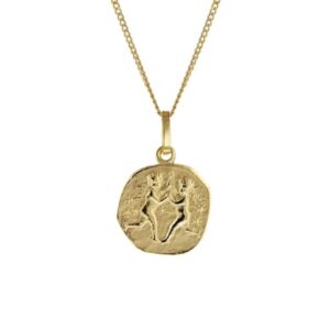 trendor Kinder-Halskette mit Sternzeichen Zwilling 333/8K Gold gold
