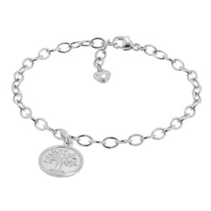 trendor Mädchen-Armband mit Lebensbaum 925 Sterlingsilber 18 cm silver