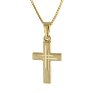 trendor Kinder-Halskette mit Kreuz Gold 333/8K gold