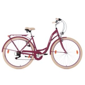 KS Cycling Damenfahrrad Cityrad 6-Gänge Balloon 28 Zoll Rot