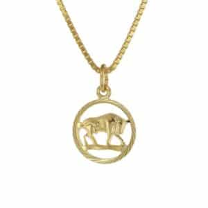 trendor Kinder Sternzeichen Stier 333 Gold + goldplattierte Kette gold