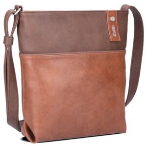 zwei Jana J10 - Schultertasche 29 cm cognac