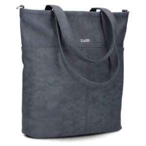 zwei Mademoiselle M. M145 - Shopper nubuk blue